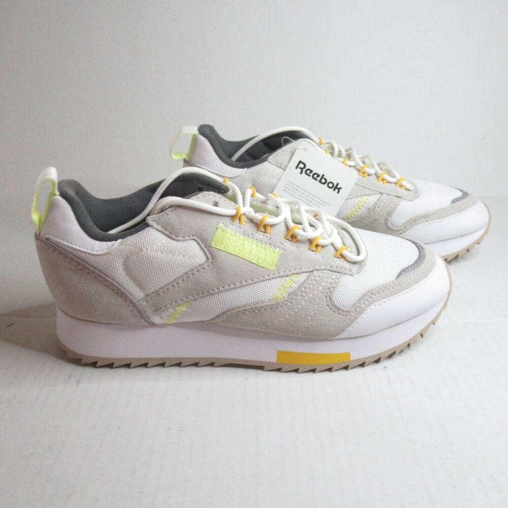 Reebok Mens Classic Athletic Shoes Gray 059503 Leather Low Top Lace Up 5.5M New